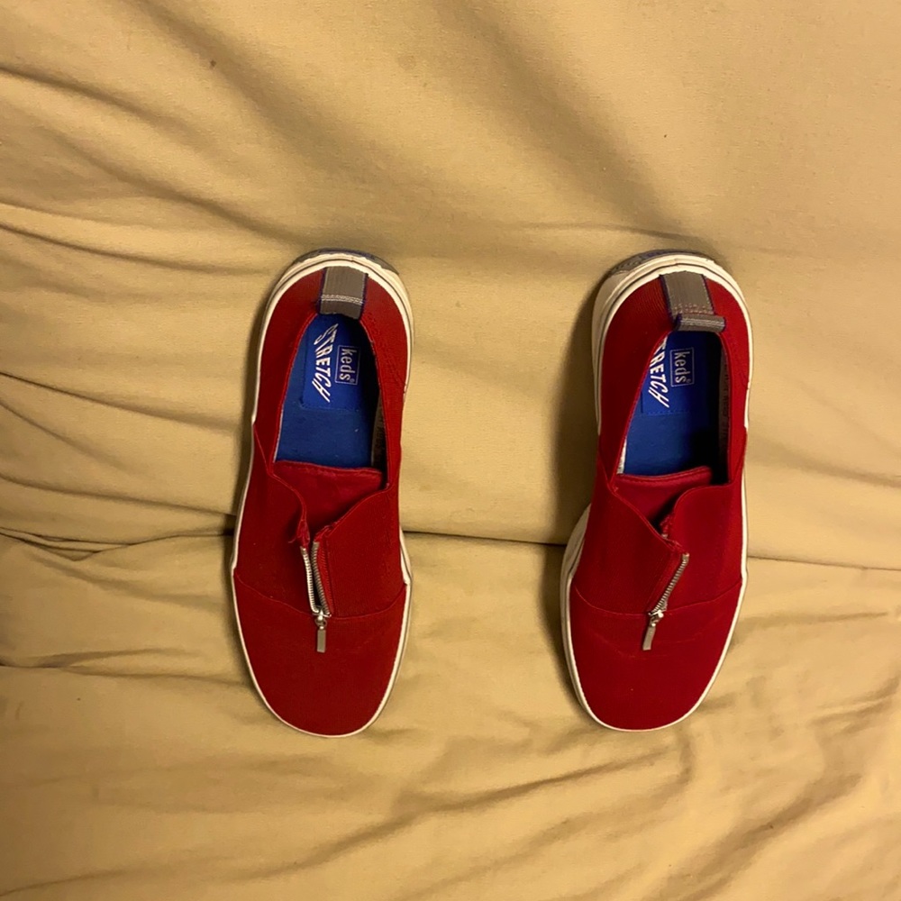 Red Keds. Size 8. Worn twice.